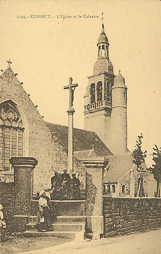 3143 - COMBRIT - L'EGLISE ET LE CALVAIRE