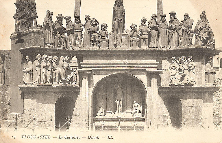 14 PLOUGASTEL - LE CALVAIRE. - DETAIL