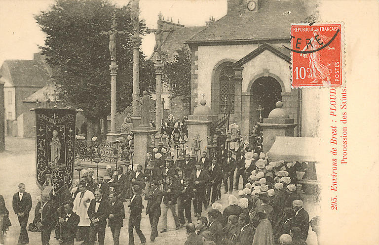 295. ENVIRONS DE BREST : PLOUDALMEZEAU - PROCESSION DES SAINTS