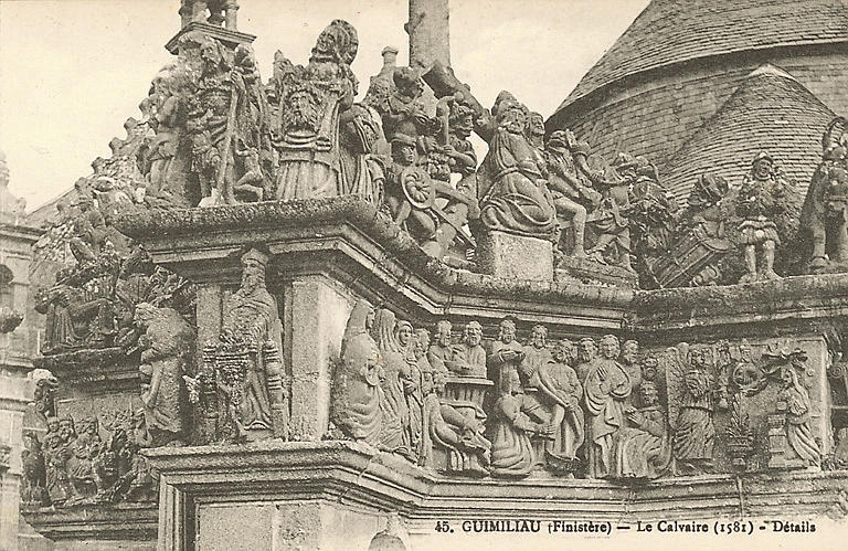 45. GUIMILIAU (FINISTERE) - LE CALVAIRE (1581) - DETAILS
