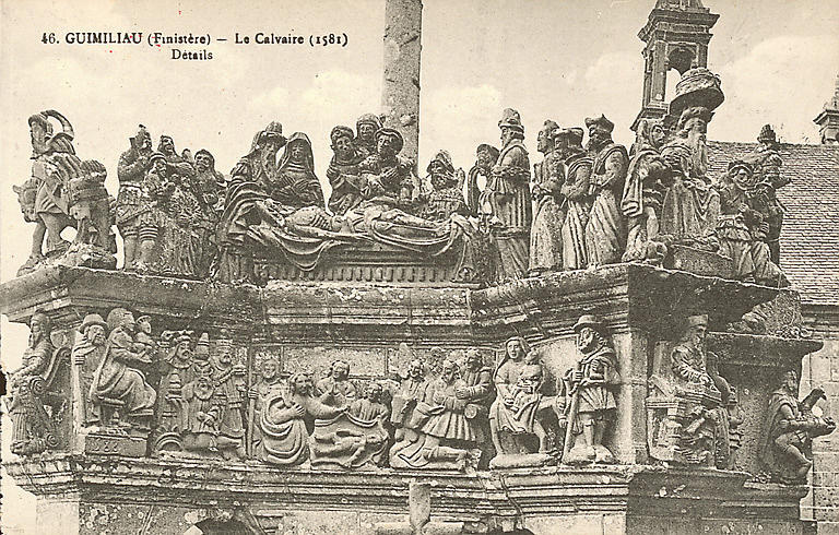 46 GUIMILIAU (FINISTERE) - LE CALVAIRE (1581) - DETAILS