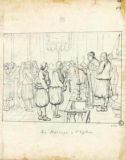 Le mariage à l'église (titre inscrit)