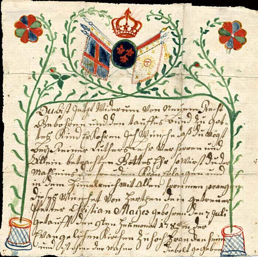 Du Bist Jetzt Widerum Von neuem Recht (titre inscrit, allemand, gothique)