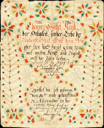 Theure Göttel (titre inscrit, allemand, gothique)