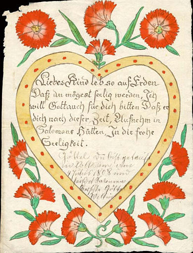Liebes Kind leb so auf Erden (titre inscrit, allemand, gothique)