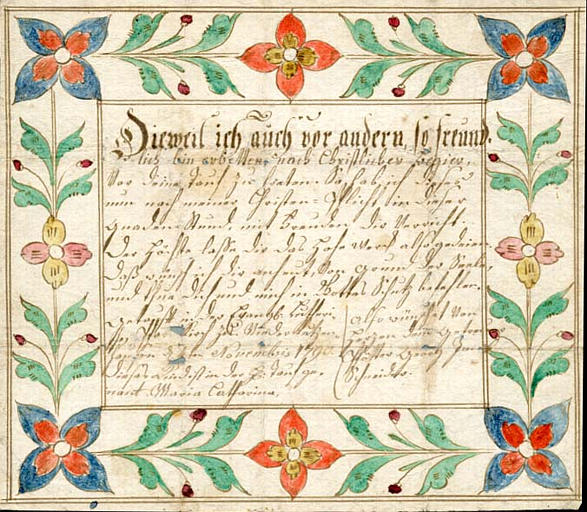 Dieweil ich auch vor andern (titre inscrit, allemand, gothique)