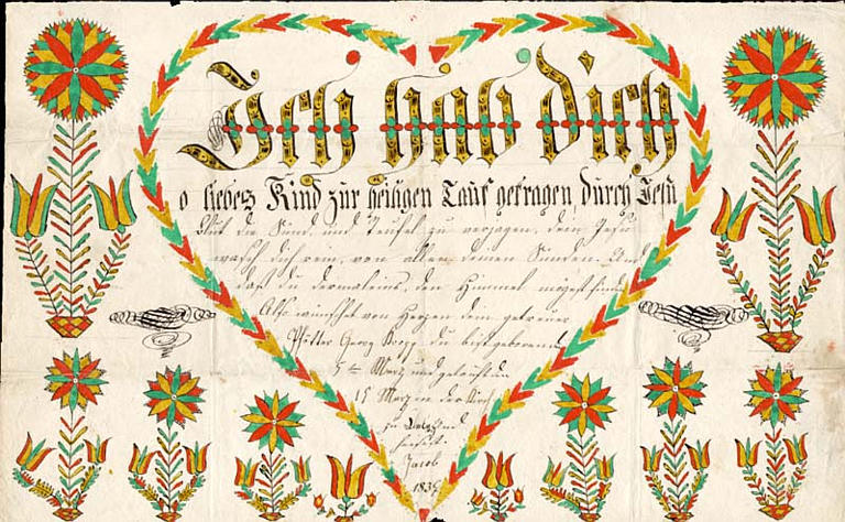 Ich hab dich (titre inscrit, allemand, gothique)