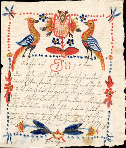 Du (titre inscrit, allemand, gothique)