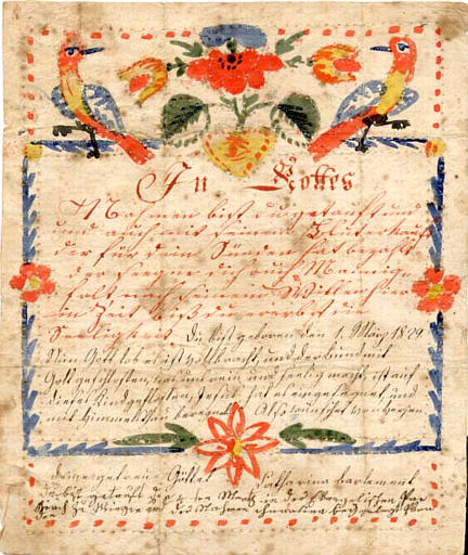 In Gottes (titre inscrit, allemand, gothique)