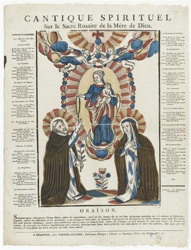 CANTIQUE SPIRITUEL SUR LE SACRE ROSAIRE DE LA MERE DE DIEU (titre inscrit)