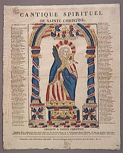 CANTIQUE SPIRITUEL DE SAINTE CHRISTINE (titre inscrit)