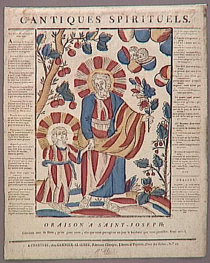 CANTIQUES SPIRITUELS.ORAISON A SAINT JOSEPH (titre inscrit)