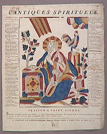 CANTIQUES SPIRITUELS. / ORAISON A SAINT PIERRE (titre inscrit)
