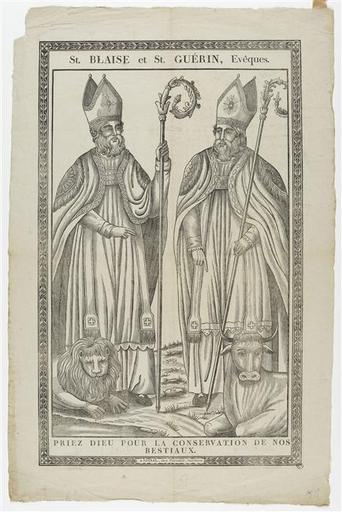St. BLAISE et St. GUERIN, EVEQUES. (titre inscrit)