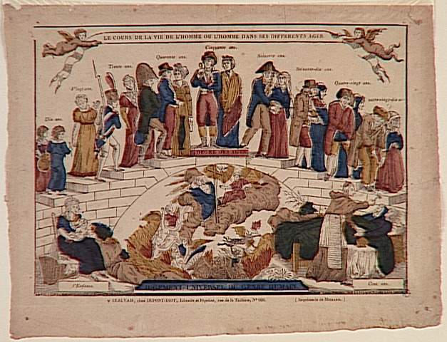 LE COURS DE LA VIE DE L'HOMME DANS SES DIFFERENTS AGES. (titre inscrit)