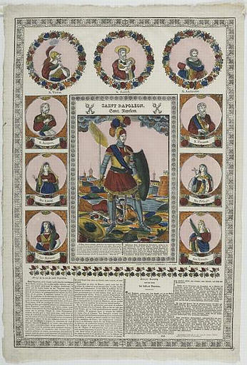 SAINT NAPOLEON (titre inscrit, français, allemand, gothique)