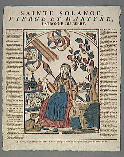 SAINTE SOLANGE / VIERGE ET MARTYRE / PATRONNE DU BERRY (titre inscrit)