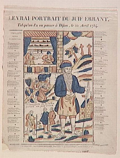 LEVRAI PORTRAIT DU JUIF ERRANT, / TEL QU'ON L'A VU PASSER A DIJON, LE 22 AVRIL 1784. (titre inscrit)