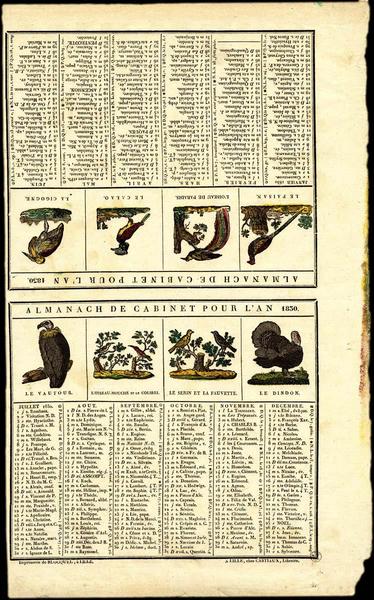 ALMANACH DE CABINET POUR L'AN 1830 (titre inscrit)