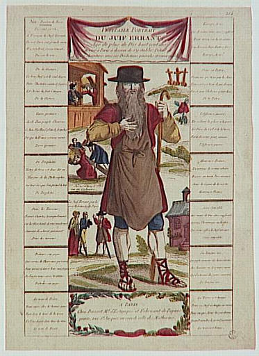 VERITABLE PORTRAIT / DU JUIF ERRANT, / AGE DE PLUS DE DIX HUIT CENT ANS / ARRIVE A PARIS A DESSEIN DE S'Y ETABLIR... (titre inscrit)