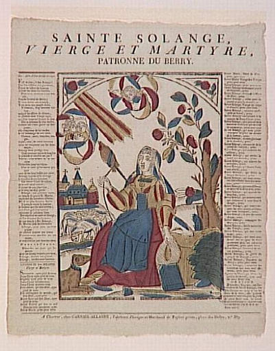 SAINTE SOLANGE / VIERGE ET MARTYRE / PATRONNE DU BERRY (titre inscrit)