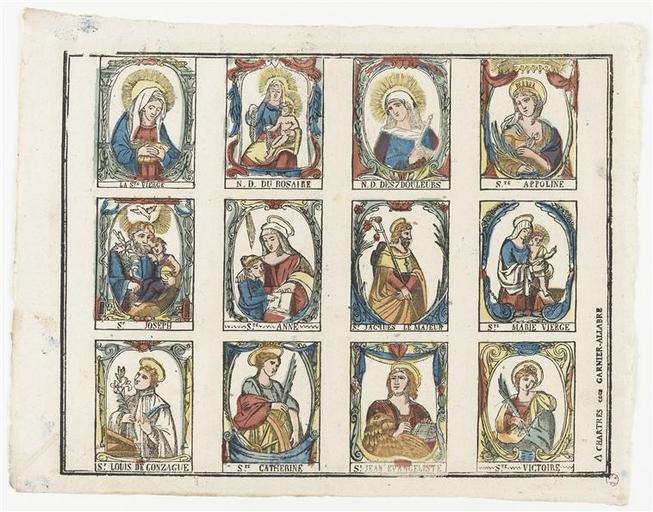 Planche de saintetés (titre factice)