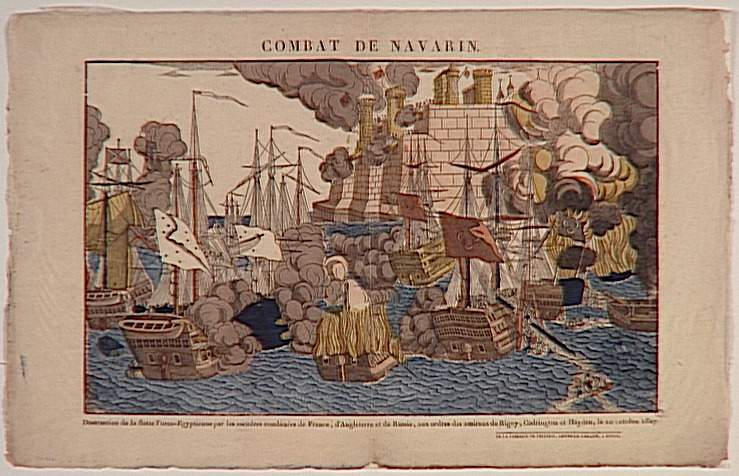 COMBAT DE NAVARIN. (titre inscrit)