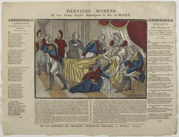 DERNIERS MOMENS / De Son Altesse Royale Monseigneur le DUC DE BERRY (titre inscrit)