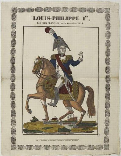 LOUIS-PHILIPPE IER, ROI DES FRANCAIS, né le 6 octobre 1773 (titre inscrit)