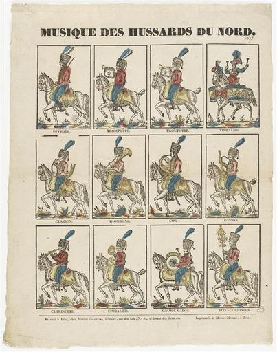 MUSIQUE DES HUSSARDS DU NORD (OFFICIER...BONNET CHINOIS) (titre inscrit)