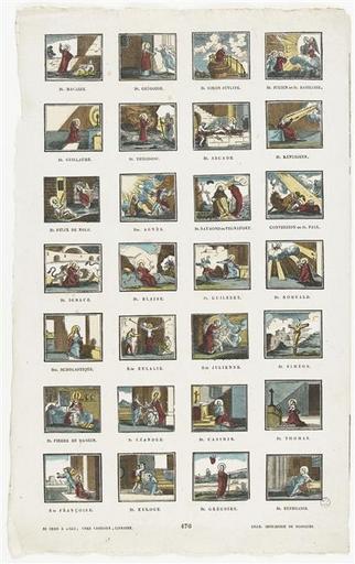 Planche de saintetés (St. Macaire...Ste Euphrasie) (titre factice)