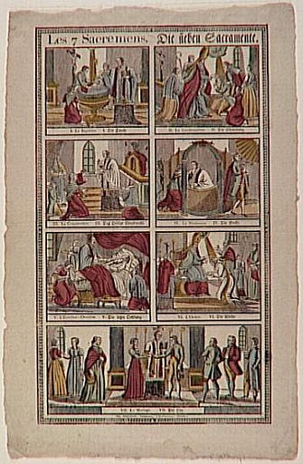 LES 7 SACREMENTS.DIE SIEBEN SACRAMENTE (titre inscrit)