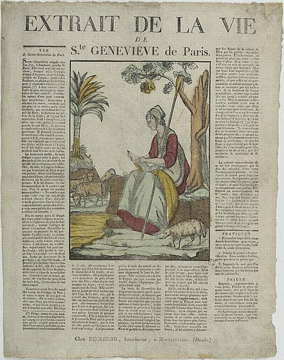 EXTRAIT DE LA VIE / DE / Ste. GENEVIEVE de Paris (titre inscrit)