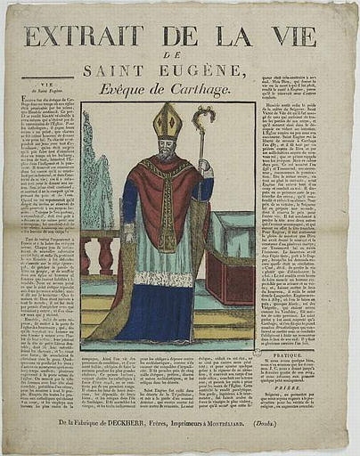 EXTRAIT DE LA VIE / DE / SAINT EUGENE, / Evêque de Carthage (titre inscrit)