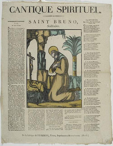CANTIQUE SPIRITUEL. / SAINT BRUNO, / Solitaire (titre inscrit)