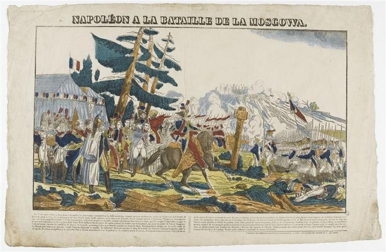NAPOLEON A LA BATAILLE DE LA MOSCOWA. (titre inscrit)
