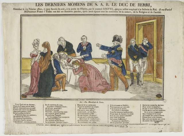 LES DERNIERS MOMENS DE S.A.R. LE DUC DE BERRI (titre inscrit)