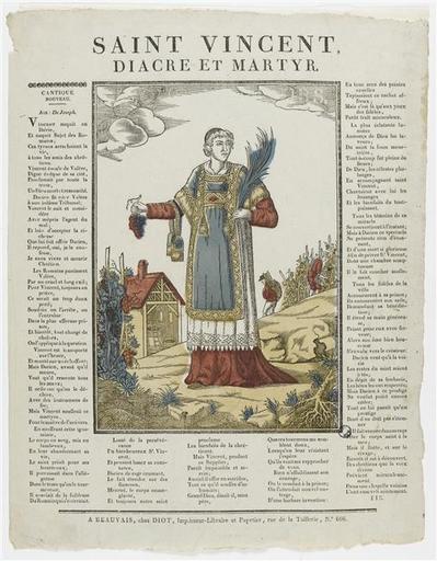 SAINT VINCENT, / DIACRE ET MARTYR (titre inscrit)
