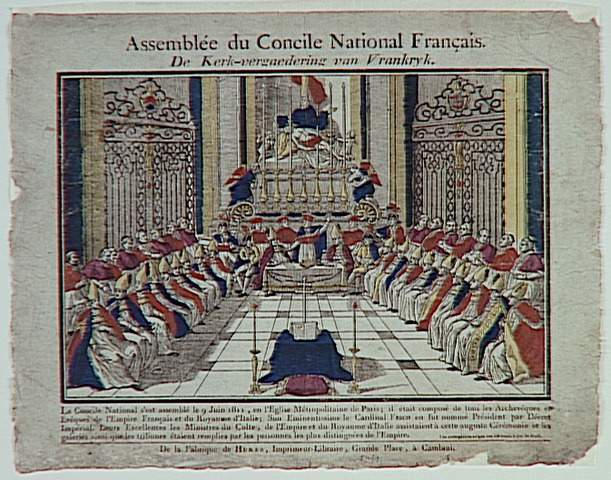 ASSEMBLEE DU CONCILE NATIONAL FRANCAIS. / DE KERK VERGAEDERING VAN VRANKRYK. (titre inscrit)