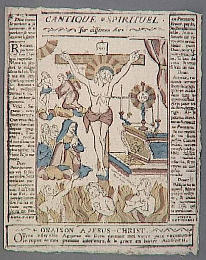 CANTIQUE SPIRITUEL / SUR DIFFERENS AIRS / ORAISON A JESUS-CHRIST (titre inscrit)