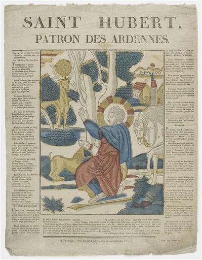 SAINT HUBERT, / PATRON DES ARDENNES (titre inscrit)