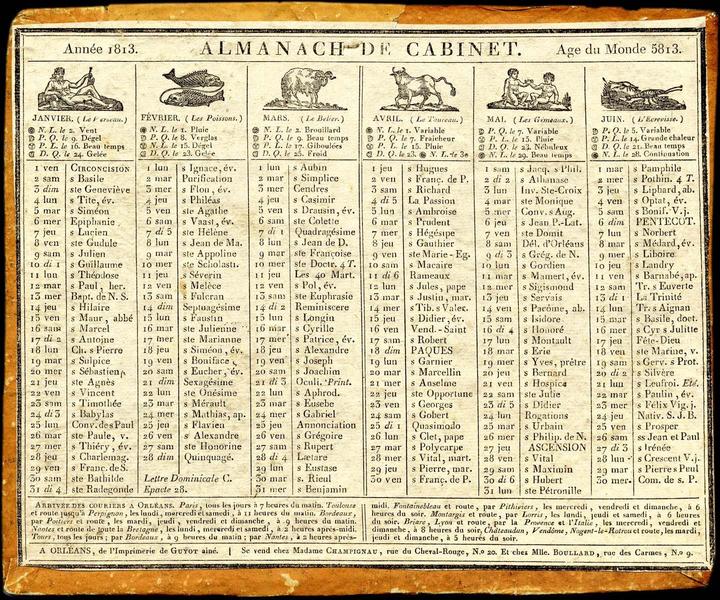 ALMANACH DE CABINET (titre inscrit)