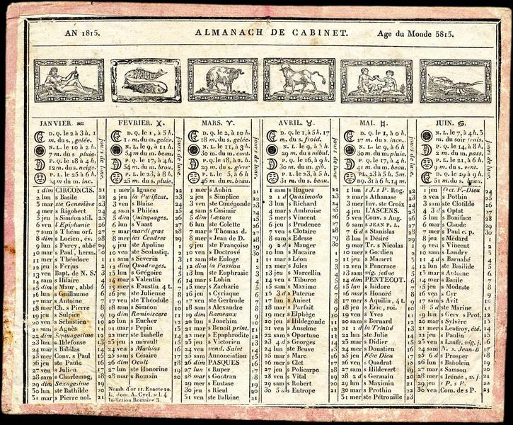 ALMANACH DE CABINET (titre inscrit)