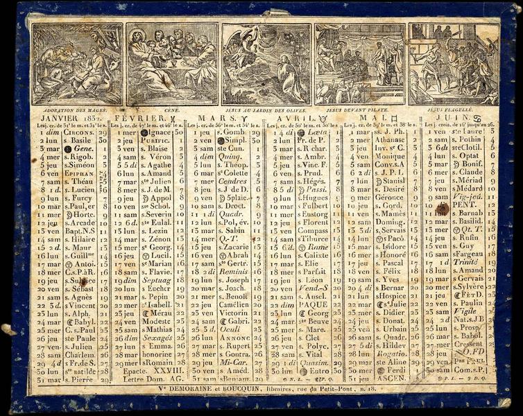 Almanach des postes (titre factice)