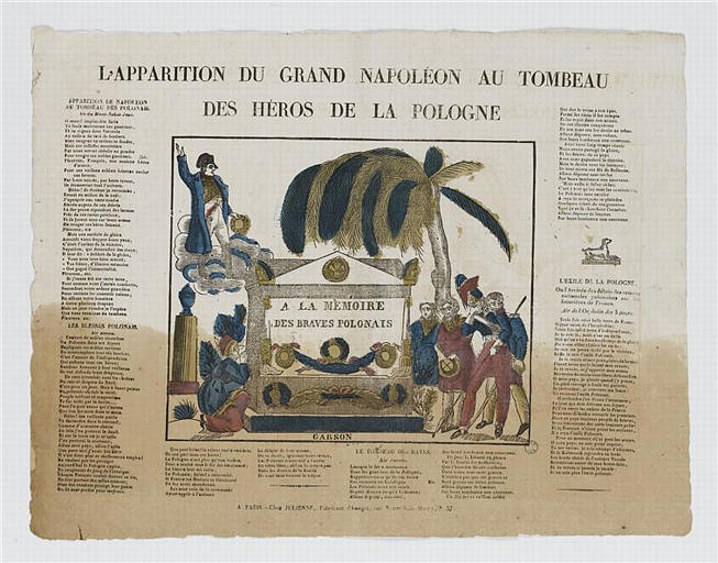 L'APPARITION DU GRAND NAPOLEON AU TOMBEAU / DES HEROS DE LA POLOGNE (titre inscrit)