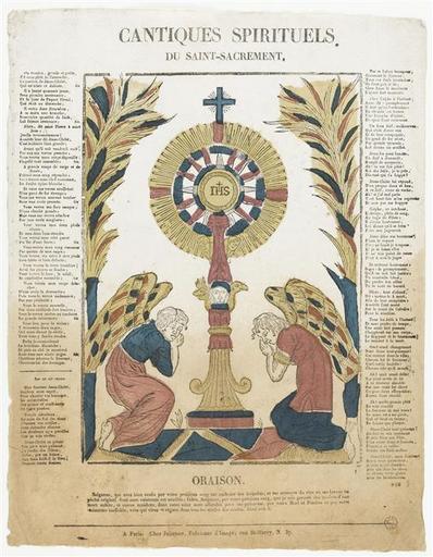 CANTIQUES SPIRITUELS. / DU SAINT SACREMENT. (titre inscrit)