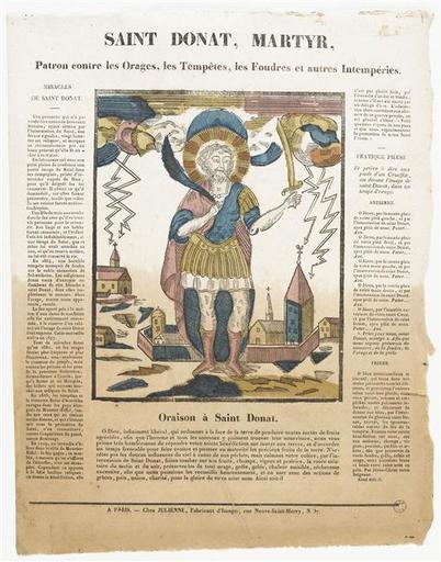 SAINT DONAT, MARTYR, / Patron contre les Orages, les Tempêtes, les Foudres et autre Imtempéries. (titre inscrit)
