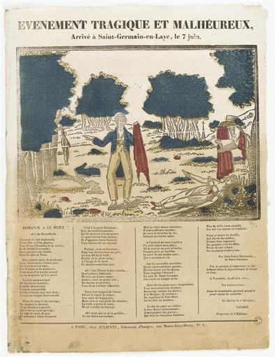 EVENEMENT TRAGIQUE ET MALHEUREUX, / Arrivé à saint-Germain-en-Laye, le 7 juin. (titre inscrit)