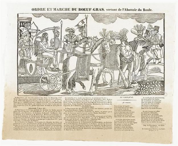 ORDRE ET MARCHE DU BOEUF-GRAS, sortant de l'Abattoir du Roule. (titre inscrit)