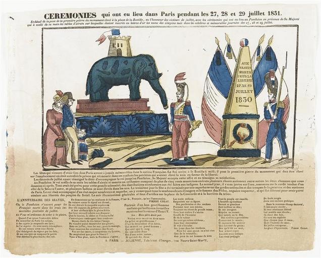 CEREMONIES qui ont eu lieu dans Paris pendant les 27, 28 et 29 juillet 1831. (titre inscrit)